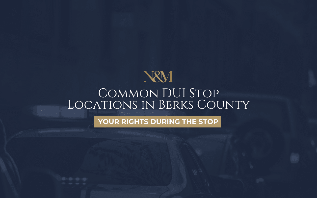 Common DUI Stop Locations in Berks County